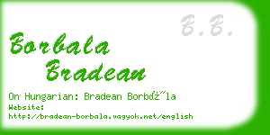 borbala bradean business card